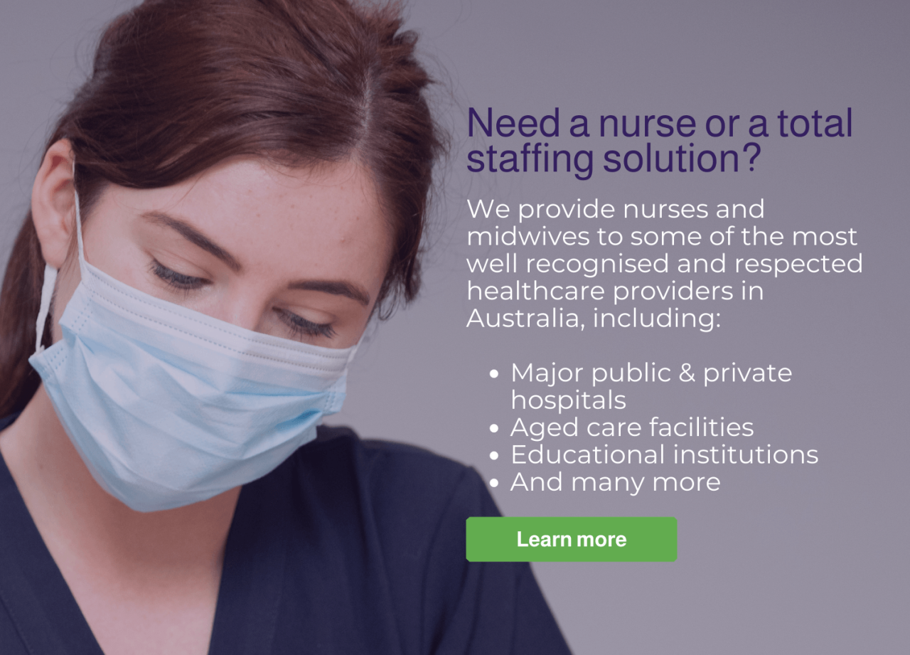 Registered nurse job melbourne