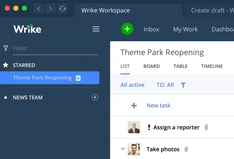 Wrike desktop app