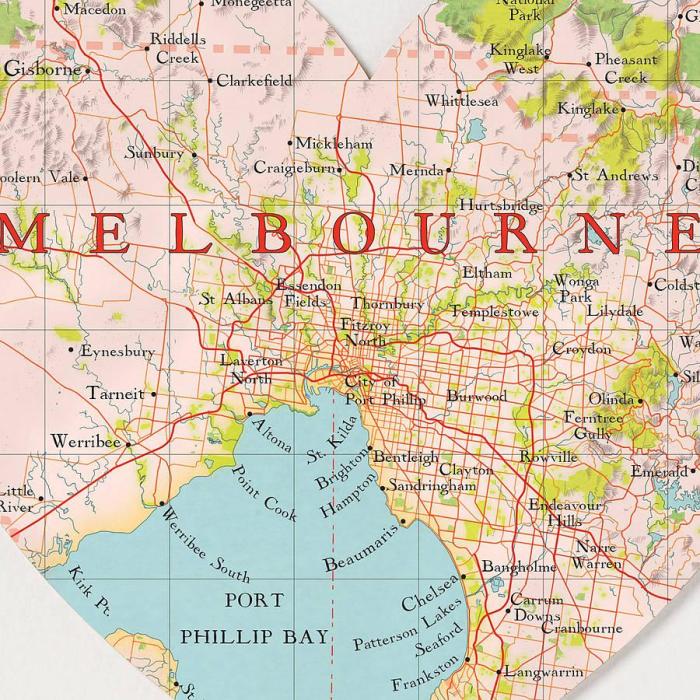 Map of australia melbourne